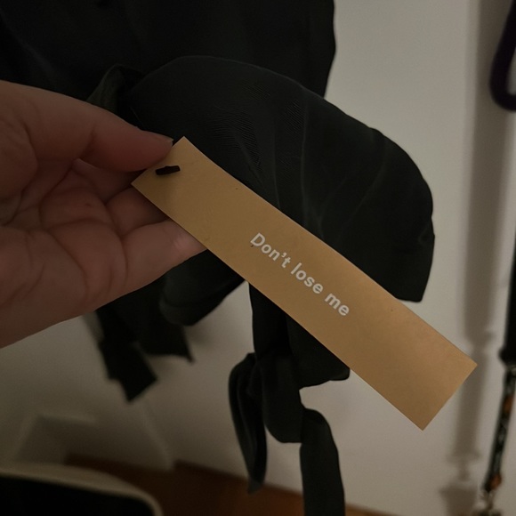 Reformation “Avalon” Paper Bag Pants in Black - Picture 6 of 6